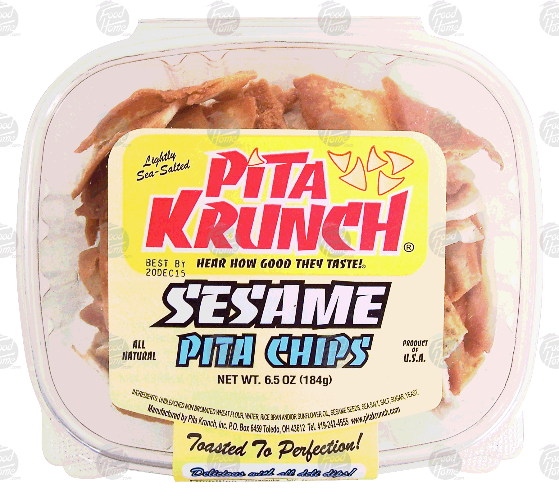 Pita Krunch  pita chips with sesame flavor, lightly sea salted Full-Size Picture